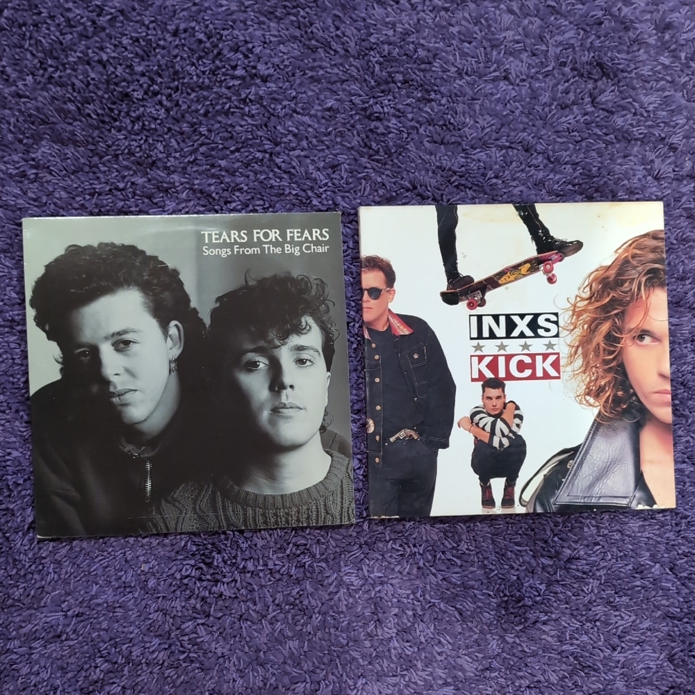 Vintage INXS & Tears For Fear Vinyl Record Lot